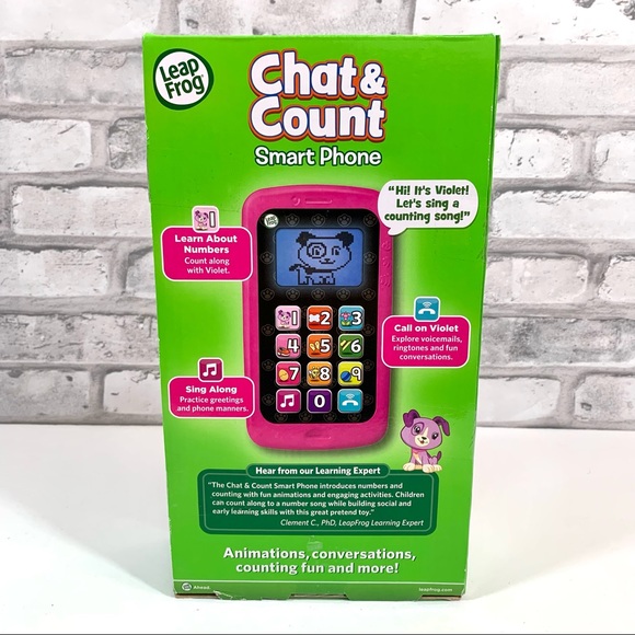 LeapFrog Chat And Count Smart Phone Violet - Infant Kids Learning Toys - NEW - Picture 6 of 10